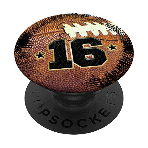 American Football Jersey Number 16 PopSockets PopGrip Swappable Grip for Phones  and  Tablets