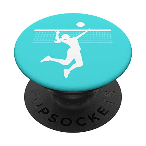 Volleyball Player Gift - Aqua PopSockets Grip and Stand for Phones and Tablets Volleyball Player Gift - Aqua PopSockets Grip and Stand for Phones and Tablets