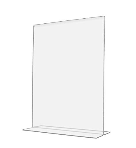 Marketing Holders Literature Flyer Poster Frame Letter Notice Menu Pricing Deli Table Tent Countertop Expo Event Sign Holder Display Stand Double Sided Bottom Loading 8_5w x 11h