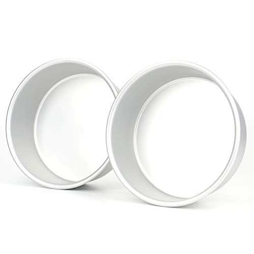 Tosnail 2 Pack 8-Inch x 3-Inch Aluminum Round Cake Pan