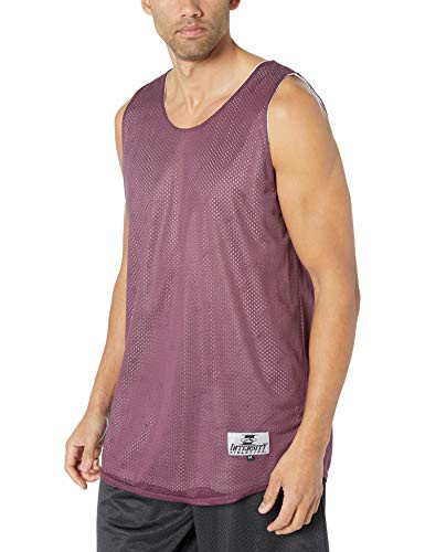 Intensity Mens Adult Eyelet mesh Reversible Jersey MaroonWhite XX-Large