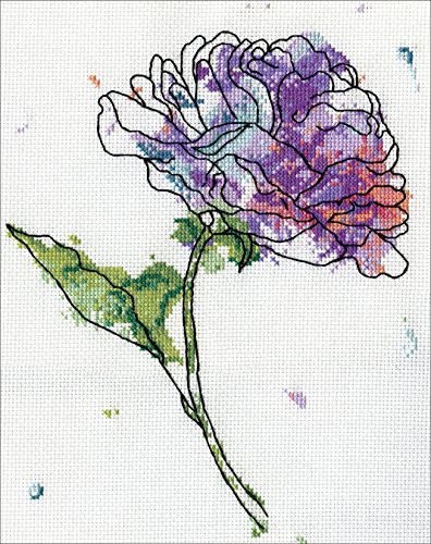 Design Works Crafts Lilac Floral 8 x 10 Counted Cross Stitch Kit Multi-colour