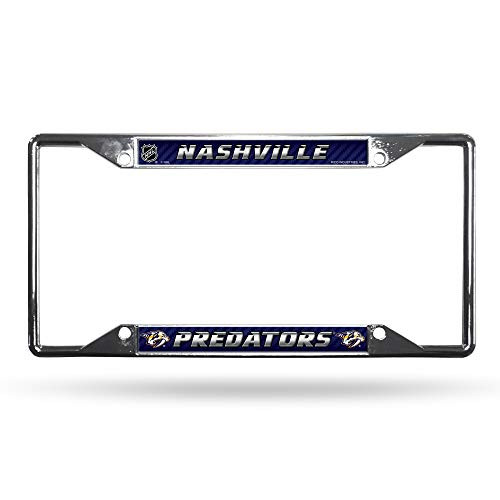 NHL Rico Industries Easy View Chrome License Plate Frame Nashville Predators NHL Rico Industries Easy View Chrome License Plate Frame Nashville Predators