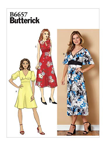 Butterick B6657  R10164 Misses Dresses Sizes 14-22 Sewing Pattern