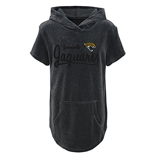 Outerstuff NFL Jacksonville Jaguars Youth Boys Certified Short Sleeve Hooded Top Charcoal Grey Youth Medium10-12 Outerstuff NFL Jacksonville Jaguars Youth Boys Certified Short Sleeve Hooded Top Charcoal Grey Youth Medium10-12