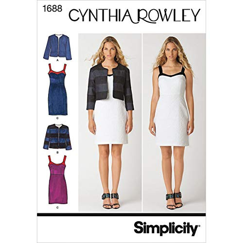 Simplicity Cynthia Rowley Pattern 1688 Misses Dress and Jacket Sizes 6-8-10-12-14