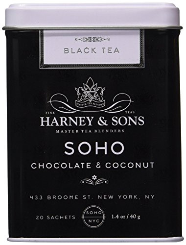 Harney  and  Sons SoHo Chocolate Coconut Tea - 20 Count Sachet Tin - Pack of 2
