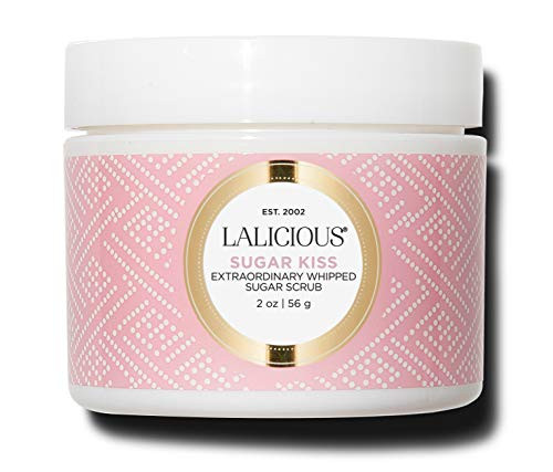 LALICIOUS Sugar Kiss Extraordinary Whipped Sugar Scrub - Cane Sugar Body Scrub with Coconut Oil  and  Honey No Parabens 2 Ounces