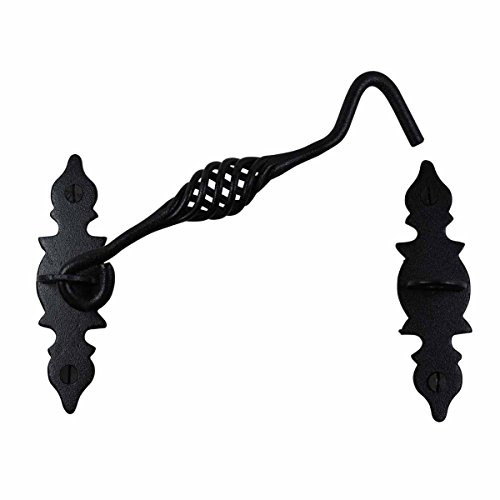 Wrought Iron Cabin Hook Cage Design Black Rustproof 6-12in Wide