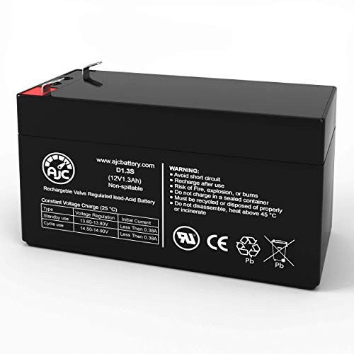 Leoch DJW12-1_2 12V 1_3Ah Sealed Lead Acid Battery - This is an AJC Brand Replacement