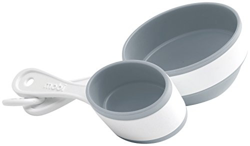 Mobi POP Silicone Imperial and Metric, Measuring Cups, white and gray