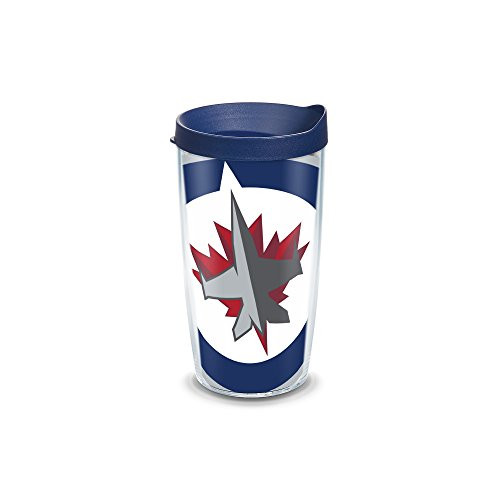 Tervis 1105326 NHL Winnipeg Jets Colossal Tumbler with Wrap and Navy Lid 16oz, Clear Tervis 1105326 NHL Winnipeg Jets Colossal Tumbler with Wrap and Navy Lid 16oz, Clear