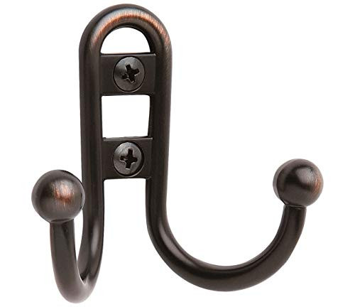 Amerock Double Prong Oil-Rubbed Bronze Robe Hook