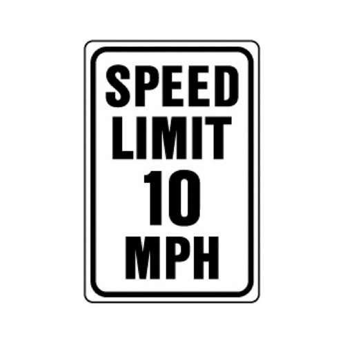 HY-KO Products HW-10 Speed Limit 10 MPH Aluminum Sign 12 x 18 BlackWhite