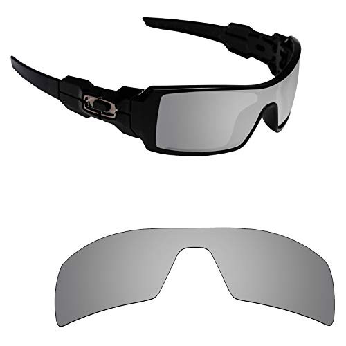 Alphax Silver Titanium Polarized Replacement Lenses for Oakley Oil Rig