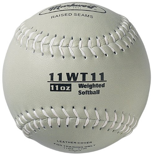 Markwort Color Coded Weighted 11-Inch Softball 11-Ounce Grey