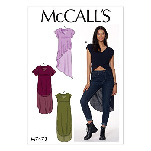 McCalls Pattern M7473 Misses V-Neck High-Low Hem Tunic Size 6-14