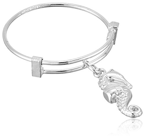 Alex and Ani Expandable Wire Ring Seahorse Sterling Silver Stackable Ring Size 7-9