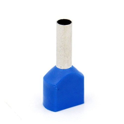 Baomain AWG 142_5mm² Wire Copper Crimp Connector Twin Insulated Ferrule Pin Cord End Terminal Blue 1000 Pcs