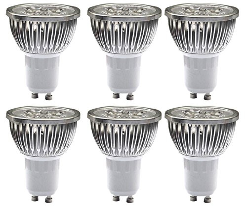 MODOAO 4W GU10 LED Bulbs Dimmable Spot Light BulbRecessed Lighting110 Volts 30 Degree Beam Angle 40W Halogen Bulbs Equivalent400LM6000K Cool White 6 Pack