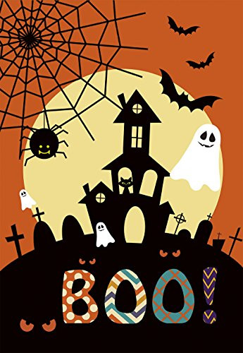 Morigins Spooky Manor Decorative Halloween Fall Double Sided House Flag 28x40