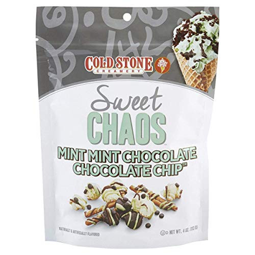Cold Stone Creamery Sweet Chaos Mint Mint Chocolate Chocolate Chip Stand UP Bag 4oz