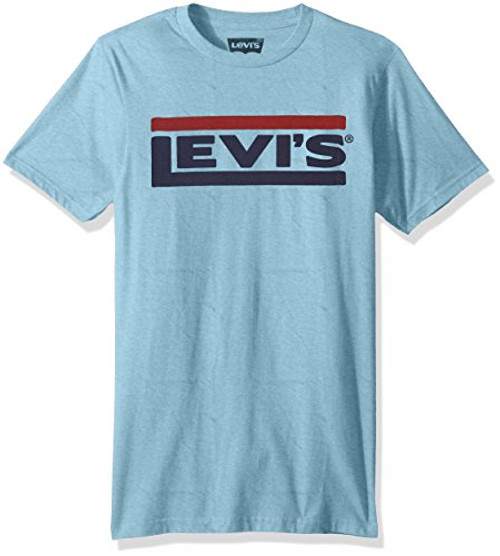 Levis Mens Graphic Logo T-Shirt Sky Blue HeatherGile Logo 2X Large Levis Mens Graphic Logo T-Shirt Sky Blue HeatherGile Logo 2X Large