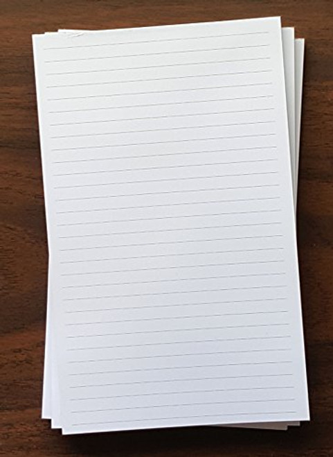 3 PADS - Lined Note Pad, 5" x 8", 50 Sheets, 1/4" Line Spacing, Heavyweight Paper