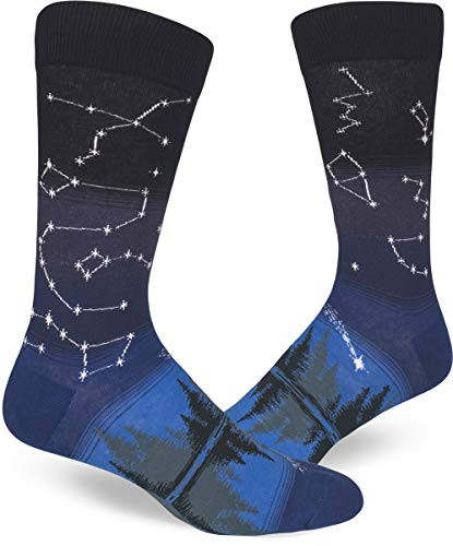 ModSocks Mens Constellations Crew Socks in Into The Blue