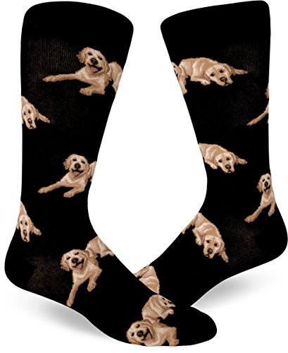 ModSocks Mens Labrador Dog Socks in Black