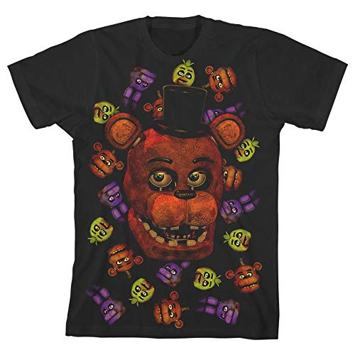 Five Nights at Freddys Character Youth Boys T-Shirt-X-Small Black Five Nights at Freddys Character Youth Boys T-Shirt-X-Small Black