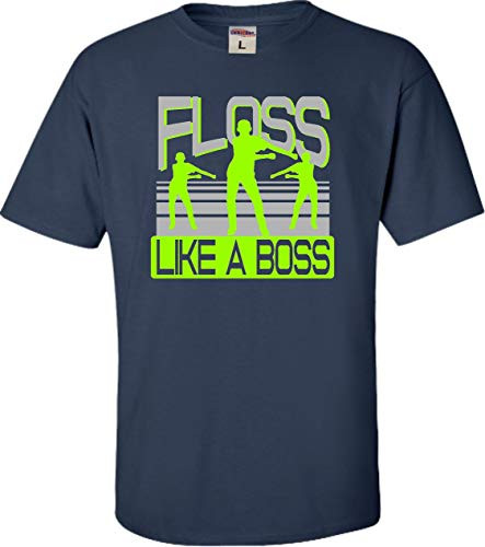 Go All Out YL 14-16 Navy Youth Floss Like A Boss T-Shirt