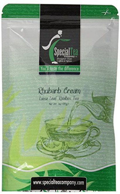 Special Tea Company Rhubarb Cream Loose Leaf Rooibos Tea 3 oz_