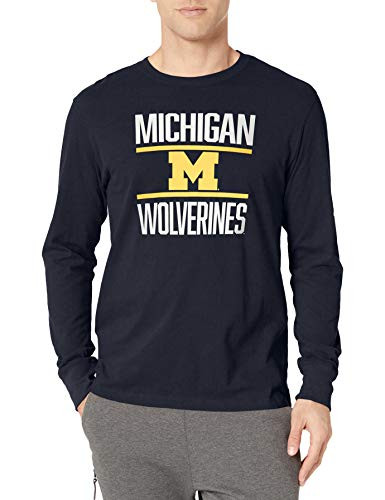 OTS NCAA Michigan Wolverines Mens Rival Long Sleeve Tee Double Bar X-Large