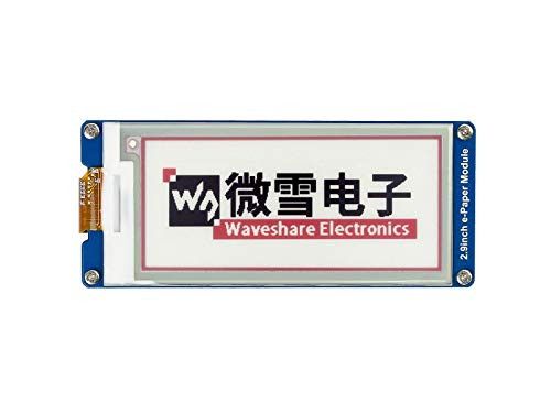 Waveshare 2_9inch E-Ink Display Module Three-Color Communicating via SPI Interface 296x128 Resolution E-Paper with Embedded Controller for Raspberry Pi