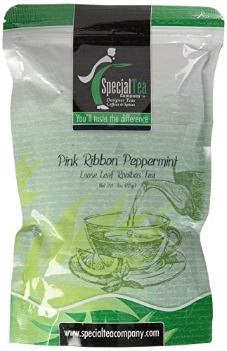 Special Tea Pink Ribbon Peppermint Organic Rooibos Tea Loose Leaf 3 Ounce