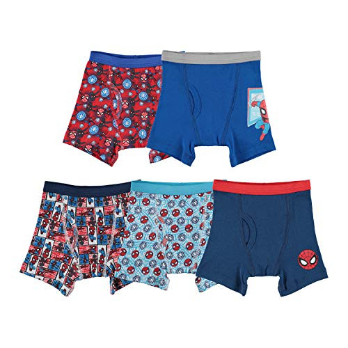 Marvel Toddler Boys Spiderman 5 Pack Boxer Brief Multi 4T