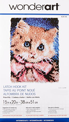 Patons Wonderart Prize Kitty Latch Hook Kit 15 X 20