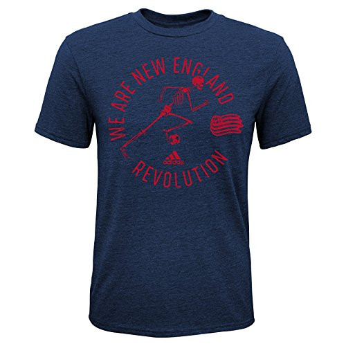 MLS New England Revolution Boys -Triblend to The Grave Short sleeve Tee Navy Medium 10-12