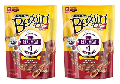 Beggin Strips Thick Cut Hickory Smoked Flavored 6 Oz_ Pack of 2