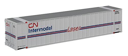 Walthers SceneMaster N Scale Model of Canadian National Laser Scheme White Blue Red 48 Ribbed Side Container
