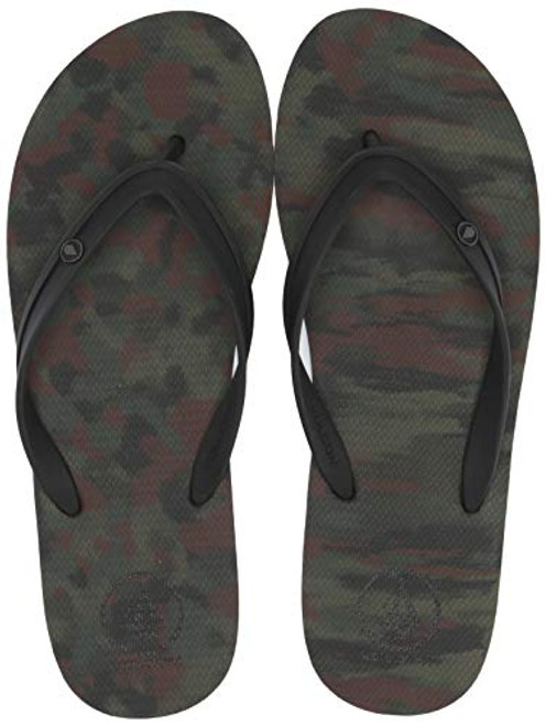 Volcom Mens Rocker 2 Solid Flip Flop Sandal Dark camo 14 D US