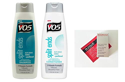 Alberto VO5 Split Ends Shampoo and Conditioner Duo 11 oz each Paraben-Free  2 Free Samples
