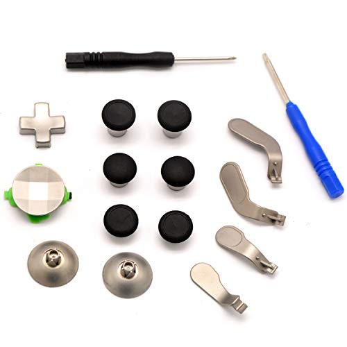 Deal4GO Full Set of Xbox one Accessories Wireless Controller Replacement Swap Thumbsticks Fits for Xbox one Elite Controller Parts 15 Pcs
