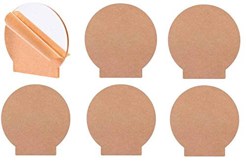 6Pcs Acrylic Sheet ClearRound Panel Thick 4mm Plastic Acrylic Board Cast Acrylic Board with Double Sided Protective for LED Light Base Signs DIY Display Projects Craft