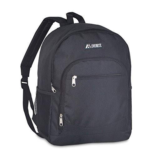 Everest Casual Backpack with Side Mesh Pocket Black One Size