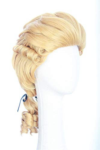 Cosplaywigscom Lawyer Wig Costume George Washington Gentlemen Colonial Court Judge Wigs Cosplay for Men and Women Golden