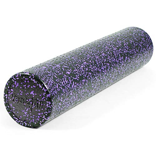 Yes4All EPP Exercise Foam Roller  Extra Firm High Density Foam Roller  Best for Flexibility and Rehab Exercises 18 inch Purple Speckled