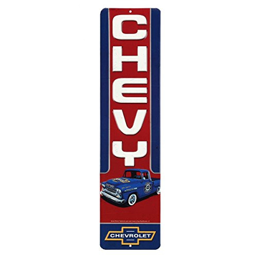 Open Road Brands Chevy Truck Vertical Embossed Metal Sign