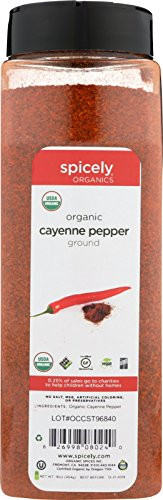 Spicely Organic Cayenne Pepper 16 Oz Certified Gluten Free